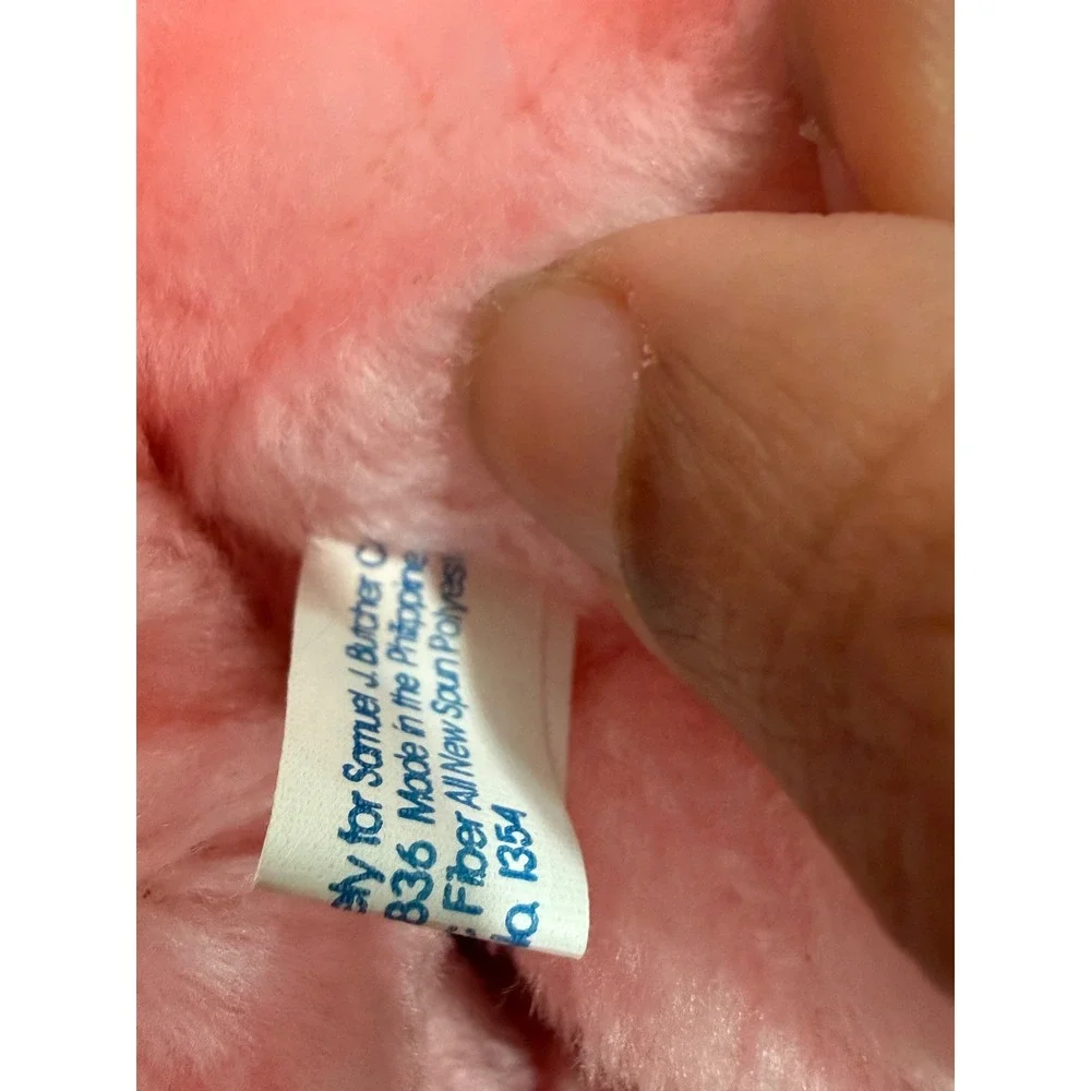 Precious Moments Porcelain Doll Pink Bunny‎ Rabbit Plush Onesie Blonde Hair Blue